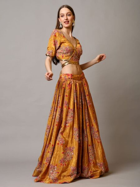 Blooming Yellow Lehenga Set - Image 2