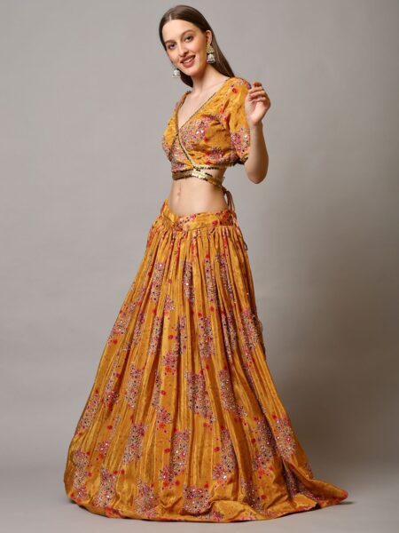 Blooming Yellow Lehenga Set - Image 5