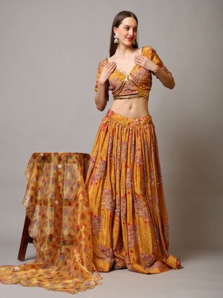 Blooming Yellow Lehenga Set