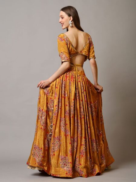 Blooming Yellow Lehenga Set - Image 8