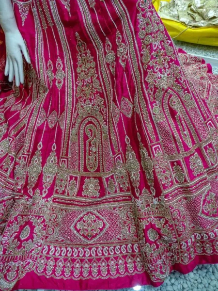 Lehenga with Moti, Dabka, Sequins, and Stone Handwork - Image 3