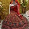 Velvet Lehenga with Stone Work