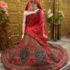 Velvet Lehenga with Stone Work and Machine Embroidery