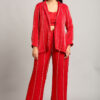 Red Jacket with Top & Trouser