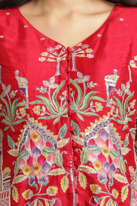 Red Peplum Top with Pant