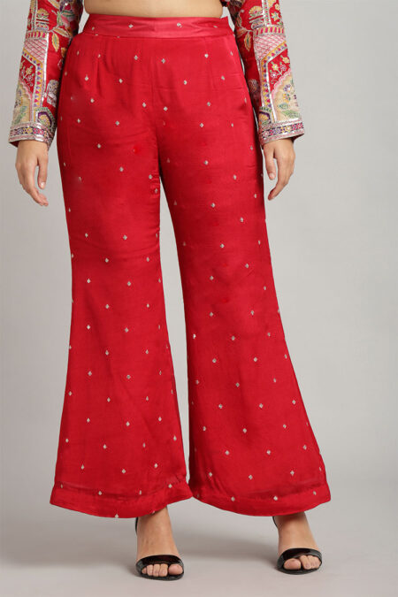 Red Peplum Top with Pant