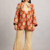 Rust Color Peplum Top with Trouser