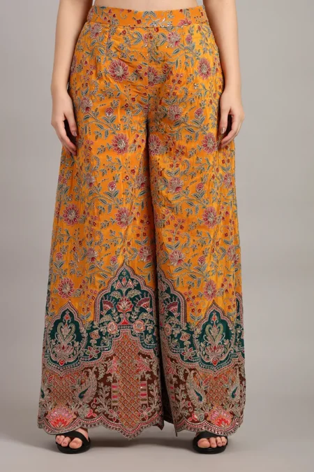 Yellow Peplum Top with Pant - Image 3