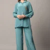 Party Wear Teal Cord Set for Women