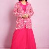 Draped Skirt with Blouse