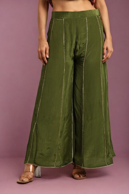 Multishade Peplum Top with Flared Pant - Image 5
