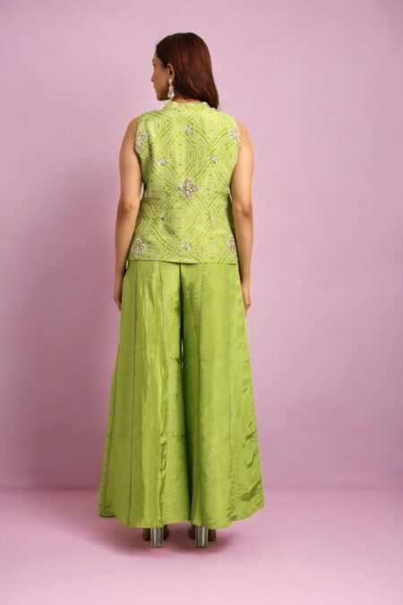 Peplum Top with Flared Pant & Dupatta - Image 4