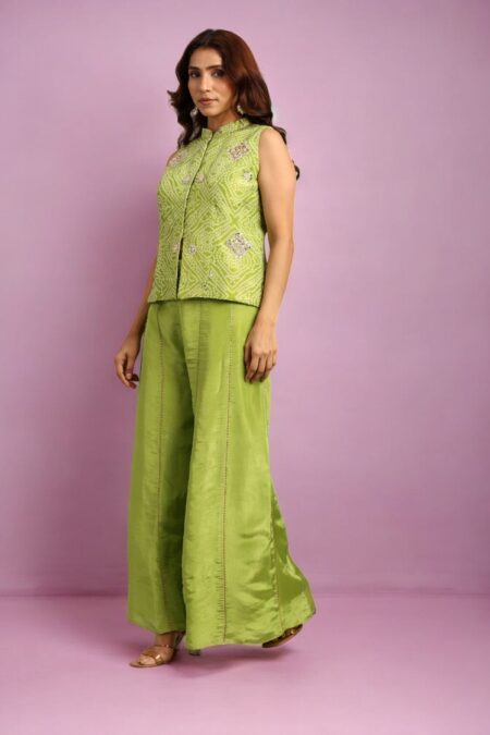 Peplum Top with Flared Pant & Dupatta - Image 6