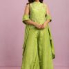 Peplum Top with Flared Pant & Dupatta